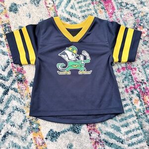 12mos Notre Dame Jersey Navy and Yellow Sports Team Shirt